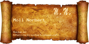 Moll Norbert névjegykártya
